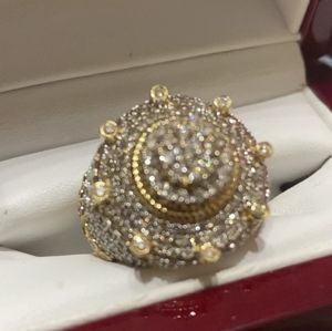 Solid 10K 3ctw men's size 10 pinky ring